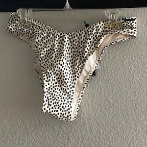 NWT - KENDALL + KYLIE Animal Dot Ring Bandeau Swimsuit Bottoms - Size L